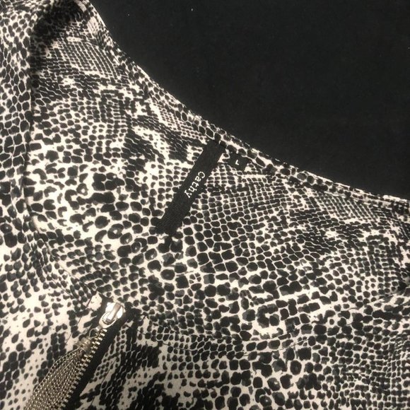 CATHY vintage women's snakeskin zip-up blouse - Picture 2 of 4